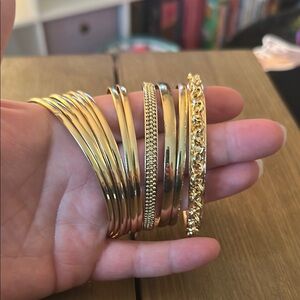 Elegant Gold color Bangle Set